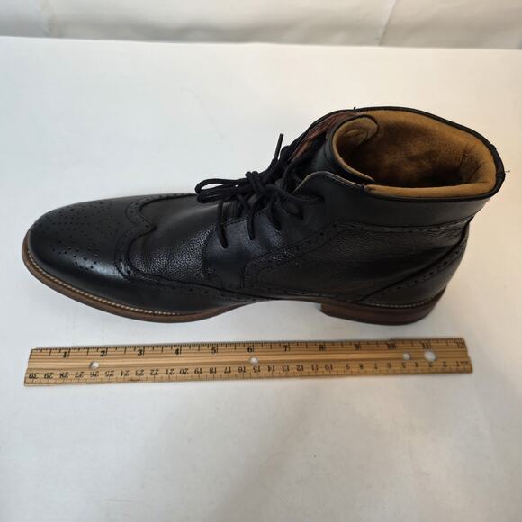 Florsheim Rucci Mens 10M Black Leather Wingtip Ankle Lace Up Boots main image 9